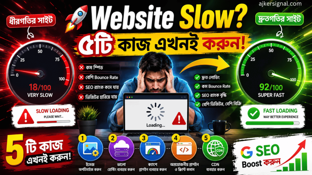 Website Slow সমস্যা সমাধানের ৫টি কার্যকর উপায়