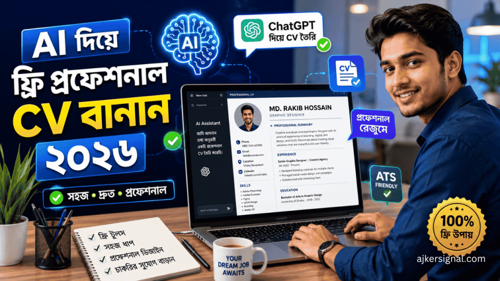 AI দিয়ে ফ্রিতে প্রফেশনাল CV বানানোর উপায়
