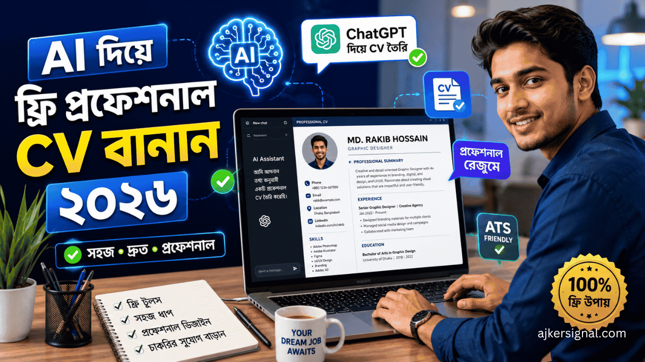 AI দিয়ে ফ্রিতে প্রফেশনাল CV বানানোর উপায়