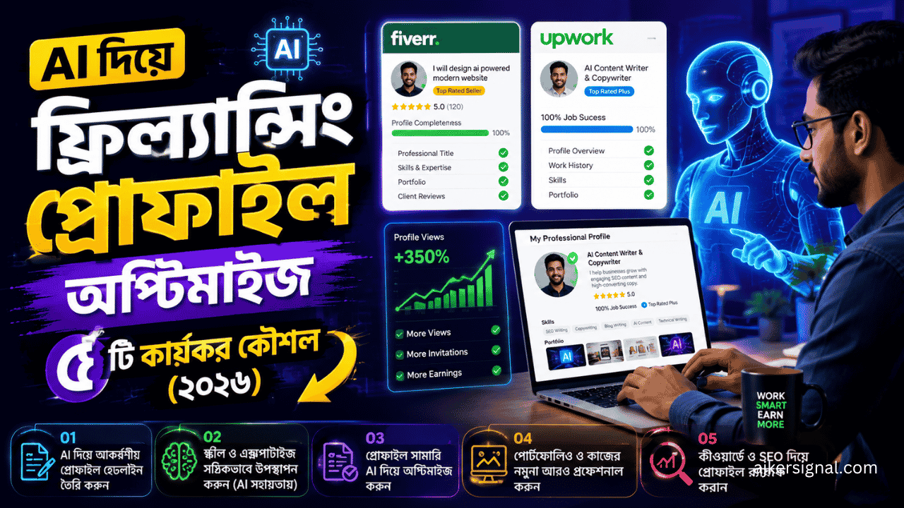 AI দিয়ে ফ্রিল্যান্সিং প্রোফাইল অপ্টিমাইজ করার ৫টি কার্যকর কৌশল