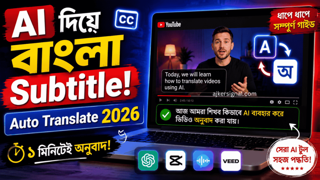 AI দিয়ে ইউটিউব ভিডিওর বাংলা সাবটাইটেল কীভাবে তৈরি করবেন