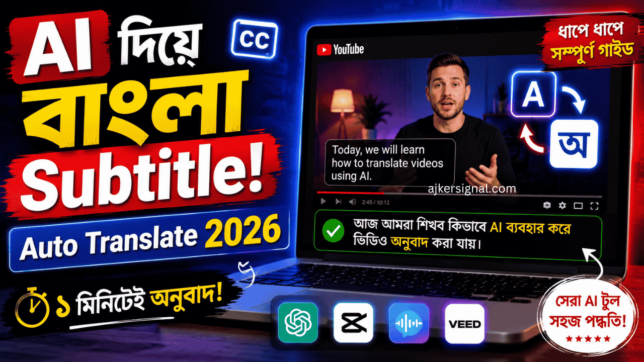 AI দিয়ে ইউটিউব ভিডিওর বাংলা সাবটাইটেল কীভাবে তৈরি করবেন