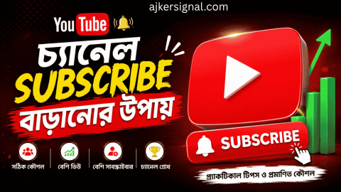 YouTube Shorts থেকে Long Video তে subscriber কনভার্ট করার কৌশল দেখানো ইলাস্ট্রেশন